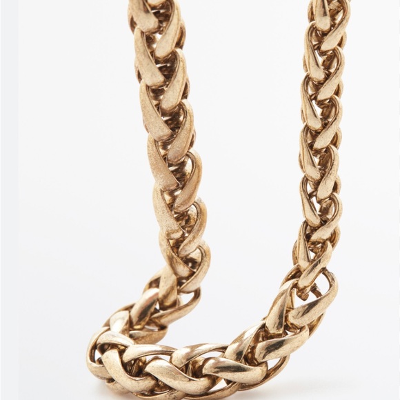 NWT Massimo Dutti 16k gold plated brass Necklace - Picture 2 of 4